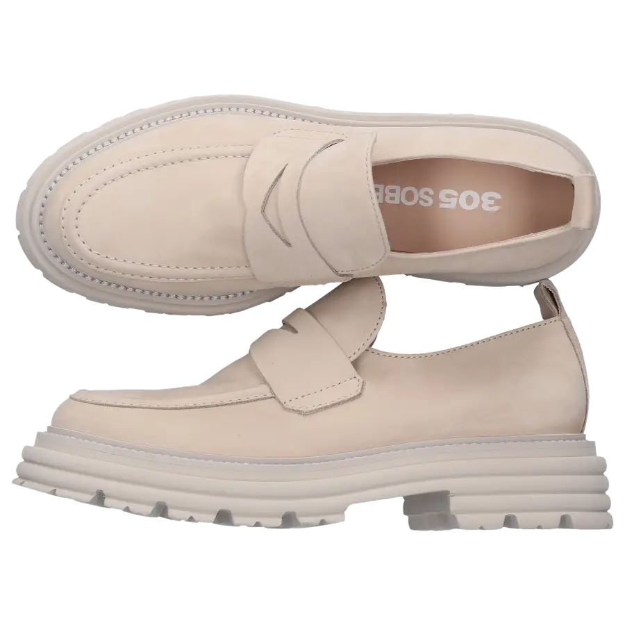 305 SOBE - Loafer LOTTE Nubukleder - beige