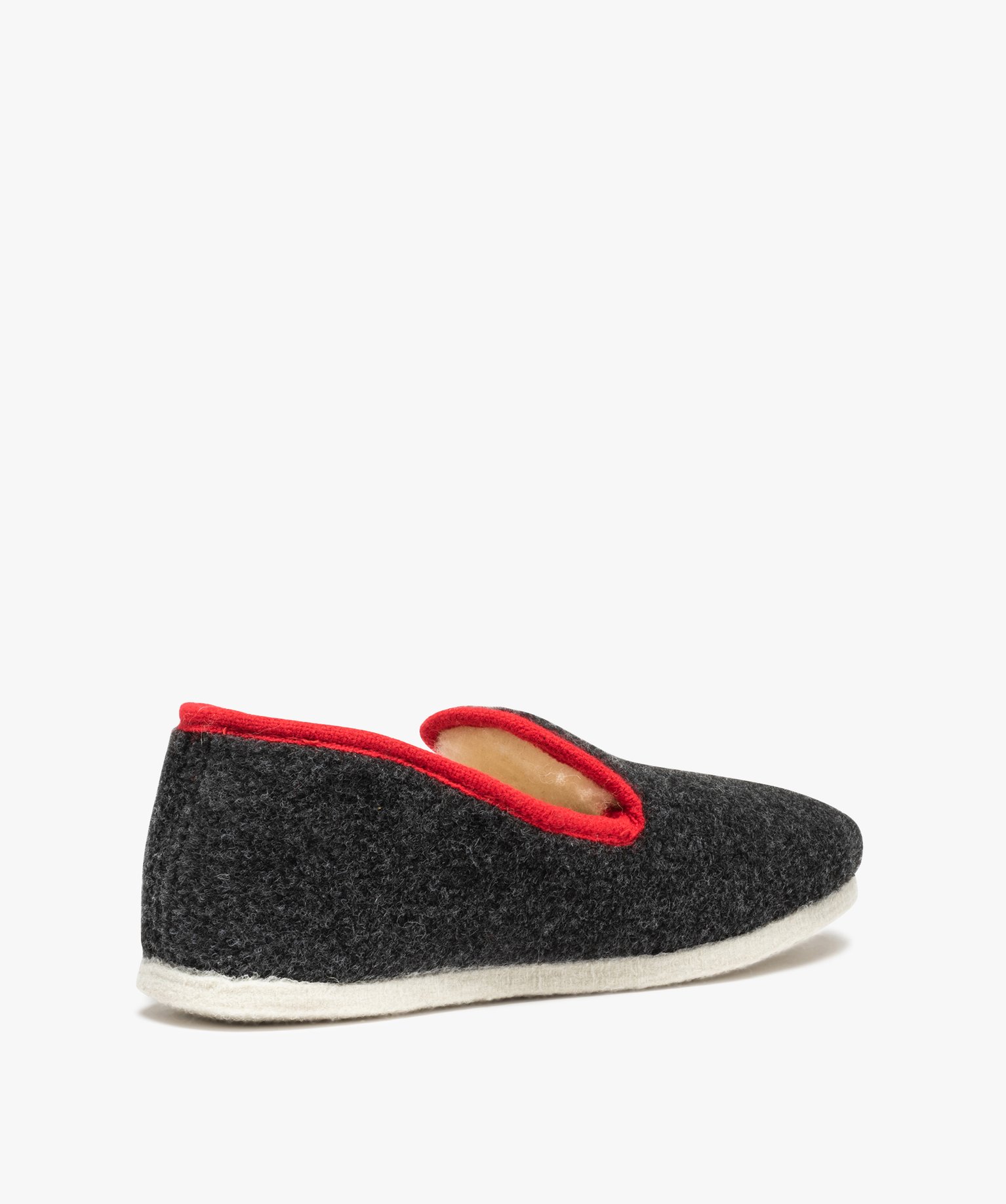 Chaussons homme style charentaises bicolores gris | GEMO