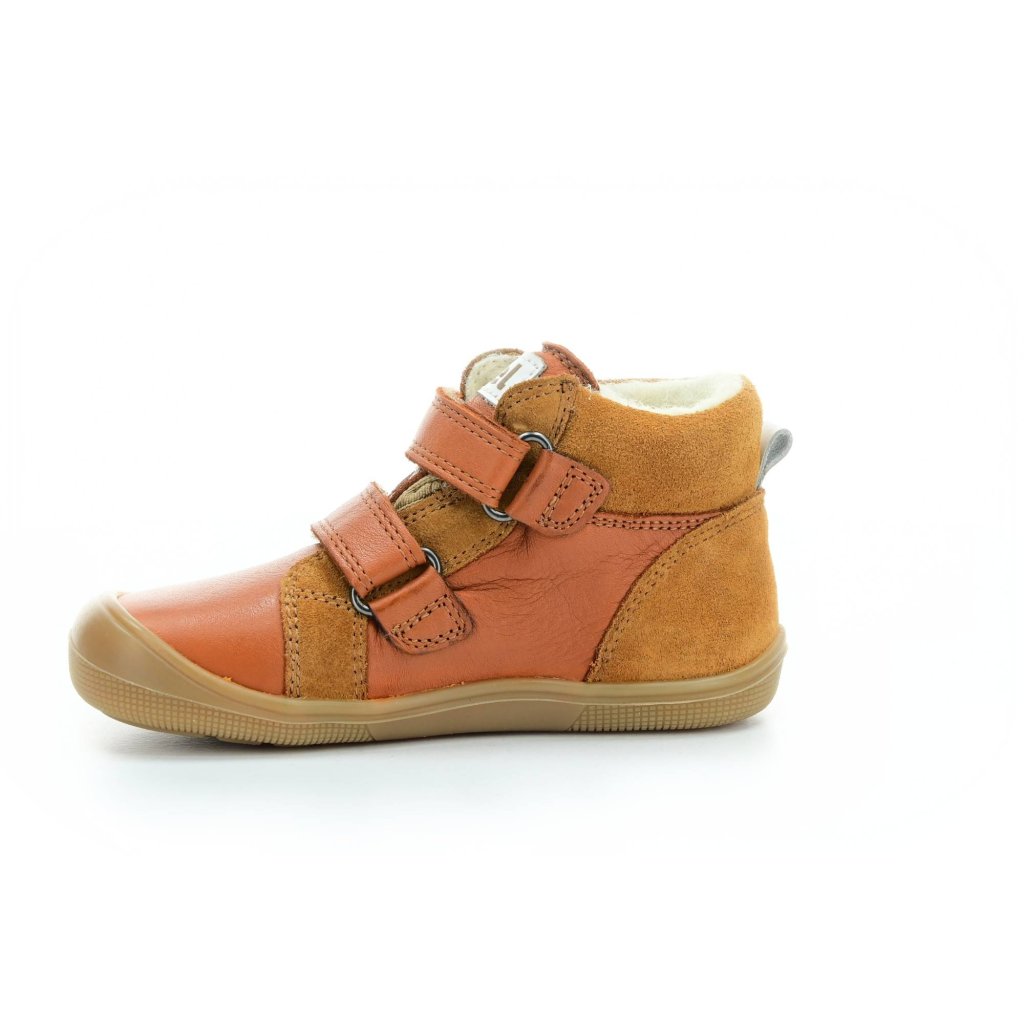 Koel4kids Ethan TEX Wool Cognac 07T023.102 mit Wolle gefütterte Winterbarfußschuhe
