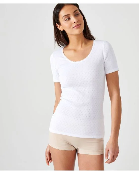 Tee-shirt maille fantaisie manches courtes Thermolactyl