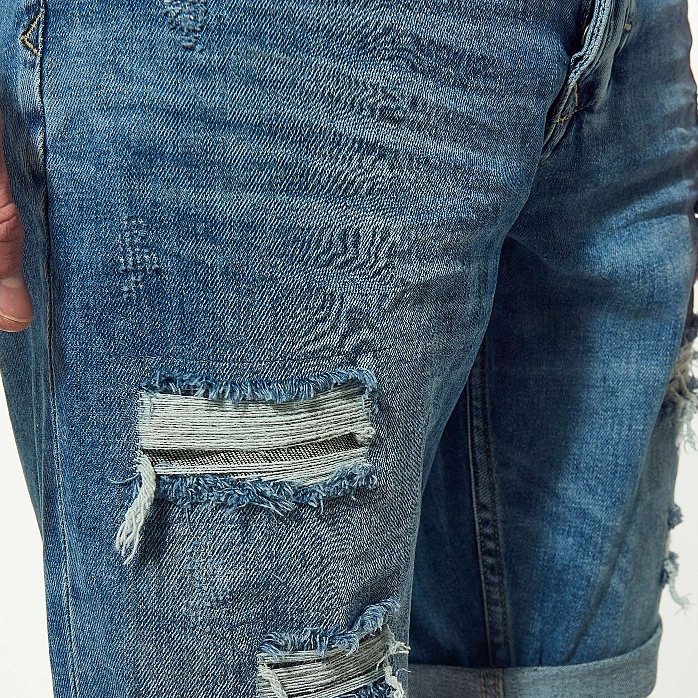 VITO   Bermuda straight en jean Homme