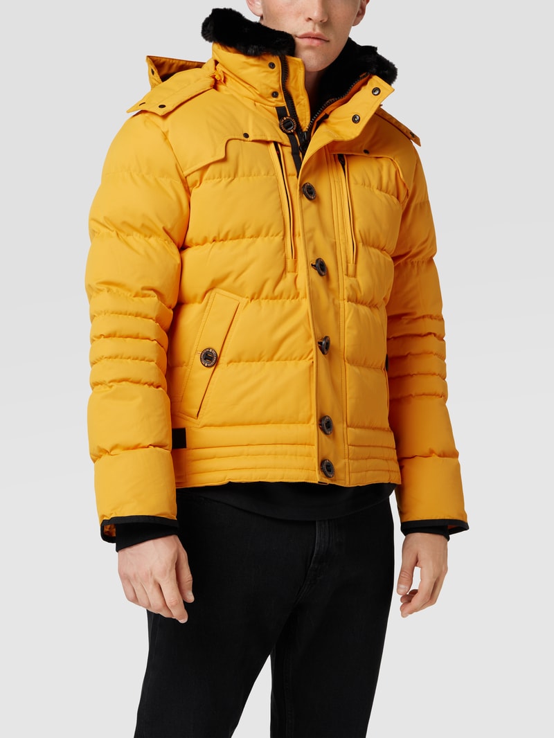 Steppjacke mit abnehmbarer Kapuze Modell 'STARSTREAM' in gelb