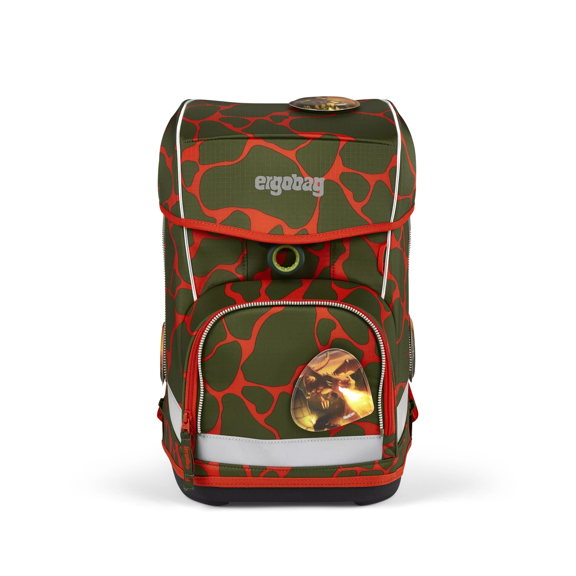 ergobag Schulranzen-Set Feuerspeibär