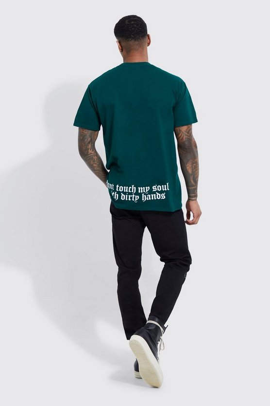 Skinny Hose mit Text-Detail