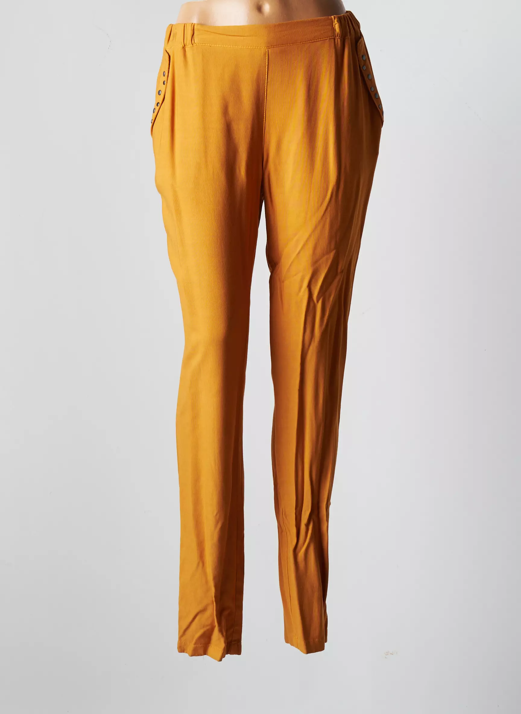 Julie Guerlande Pantalons Droits Femme couleur orange