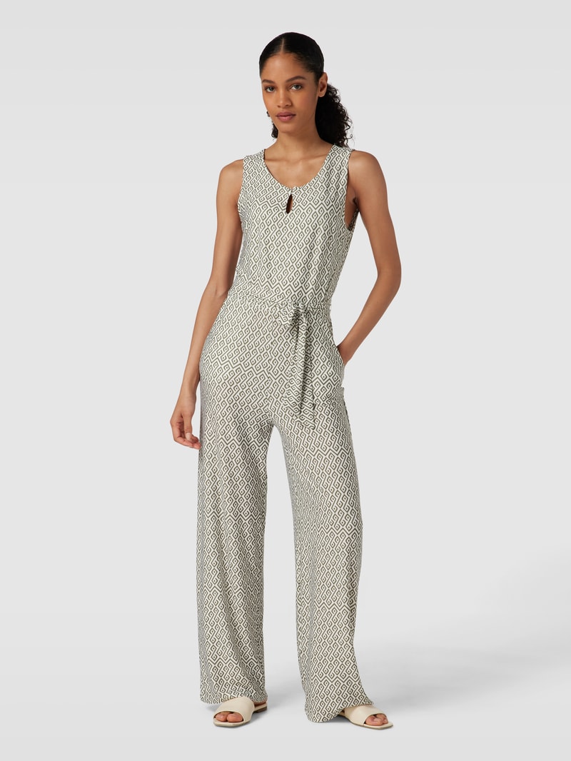 Jumpsuit mit Allover-Muster in grün