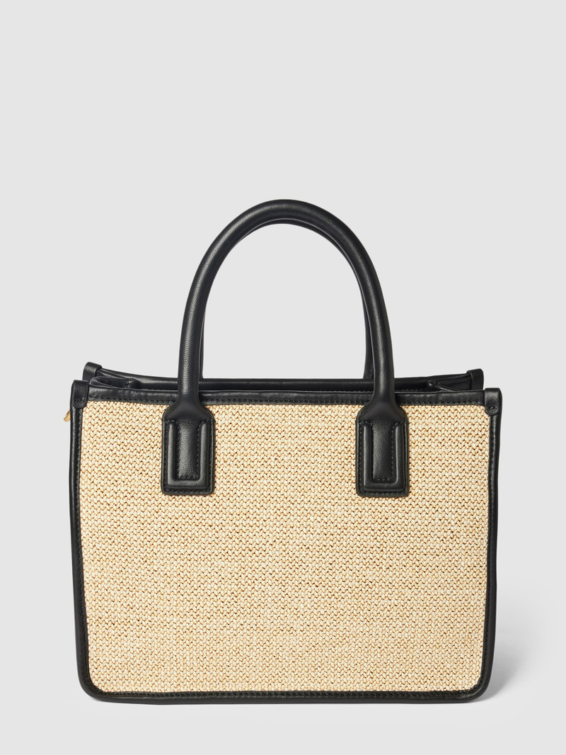 Tote Bag mit Label-Detail Modell 'LENA' in sand
