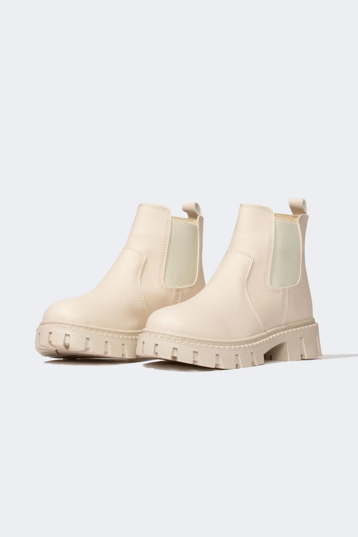 DeFacto  Mädchenstiefel aus Kunstleder mit Schnürung und Reißverschluss, flache Sohle V8183a623au