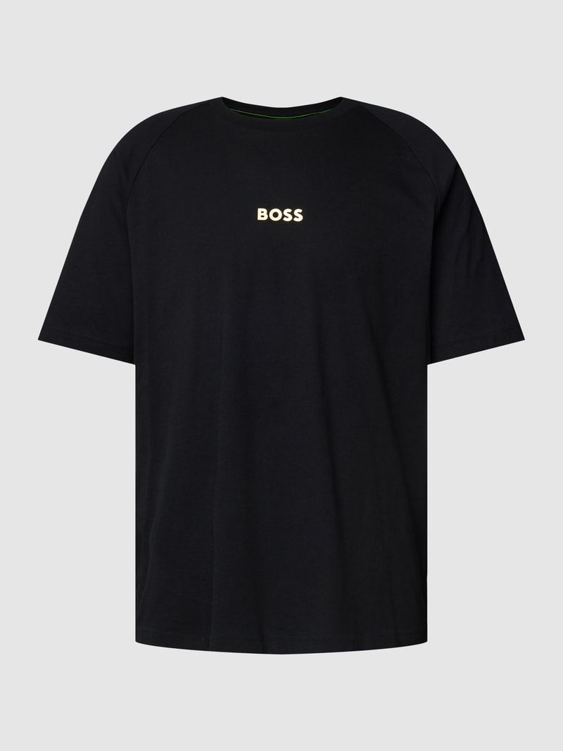 T-Shirt mit Label-Print in schwarz