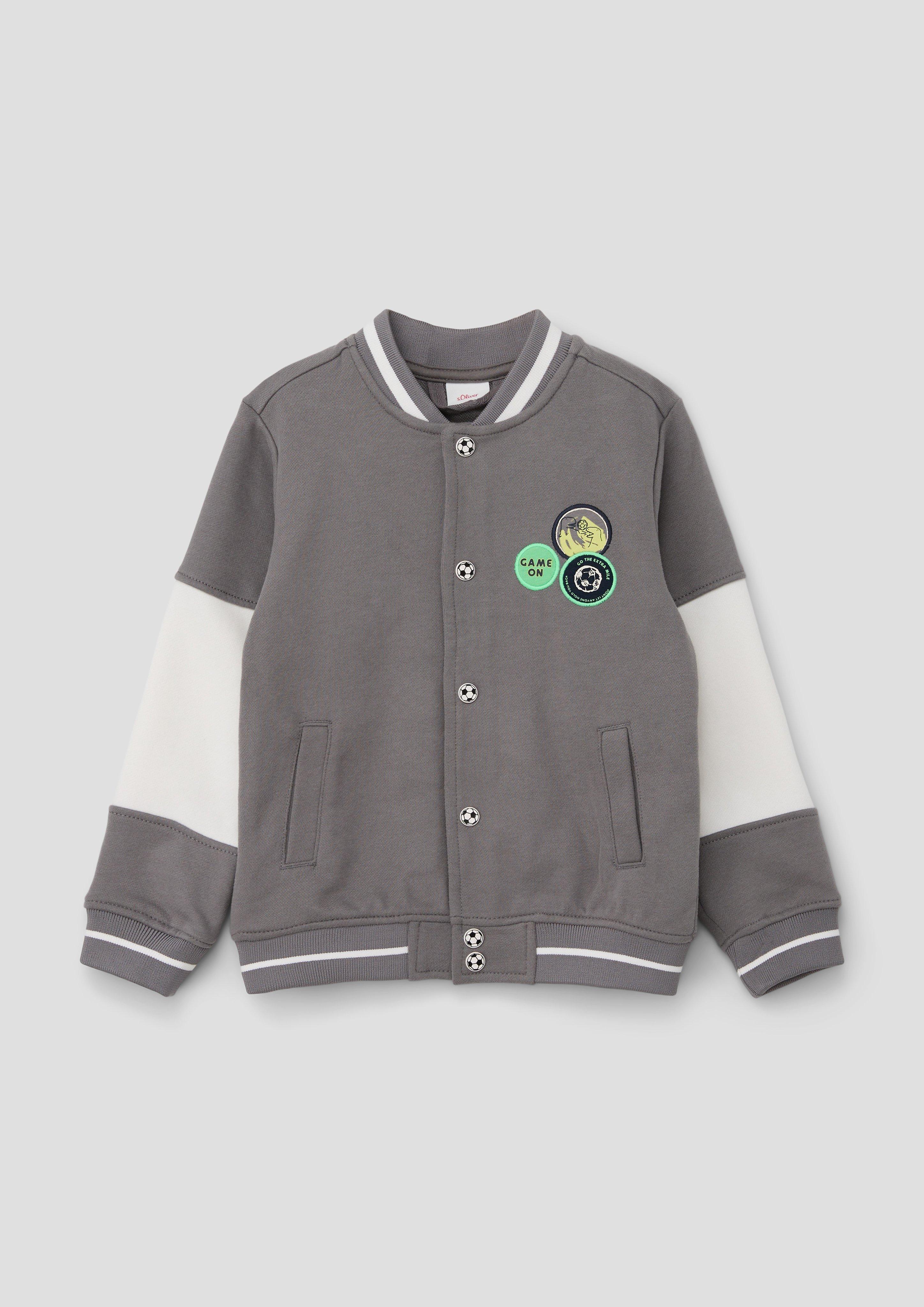 Sweatshirt-Jacke mit Fußball-Knöpfen  2143114-9439