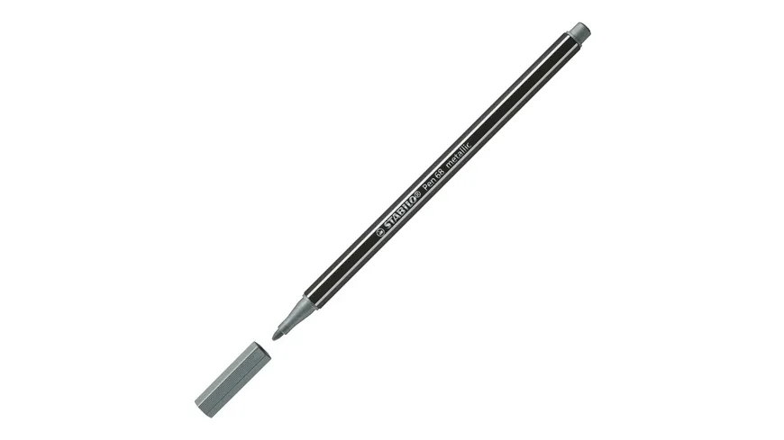 STABILO® Premium Metallic-Filzstift - STABILO Pen 68 metallic - Einzelstift - silber silber