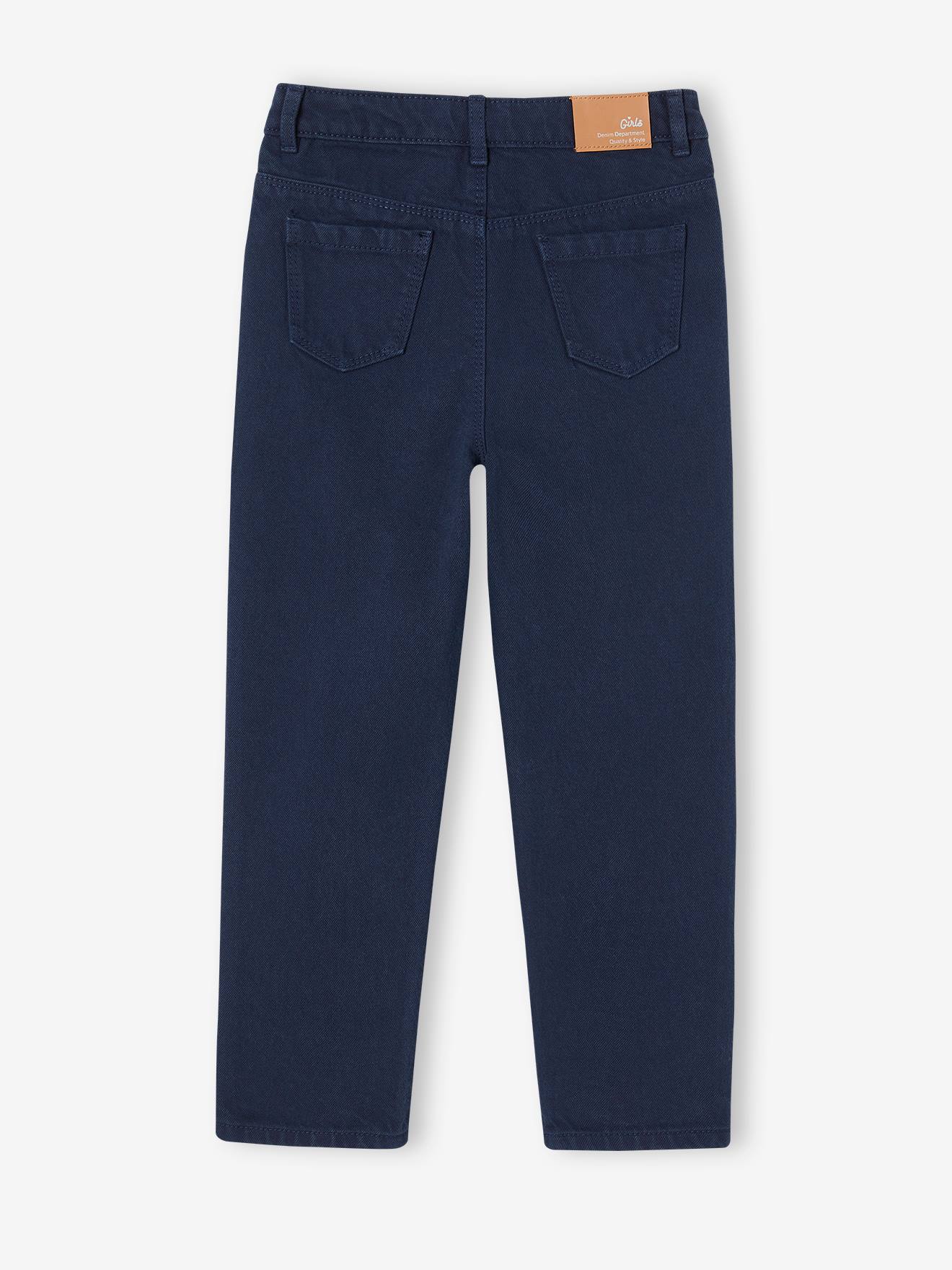 Vertbaudet Mädchen Mom-Fit-Hose mit Strass - marine