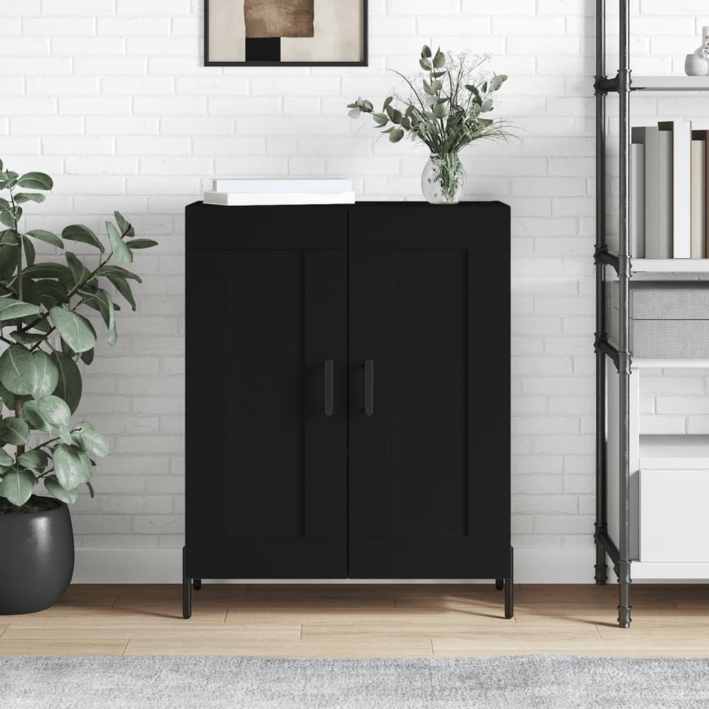 vidaXL Sideboard Sideboard Schwarz 69,5x34x90 cm Holzwerkstoff (1 St)