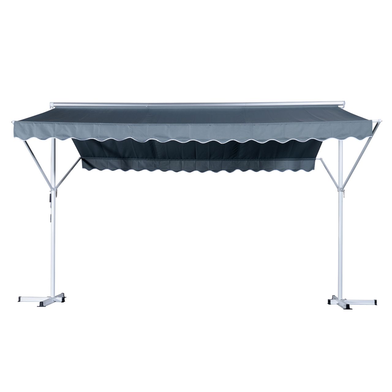 Outsunny Standmarkise, Grau 4,5x3,42m