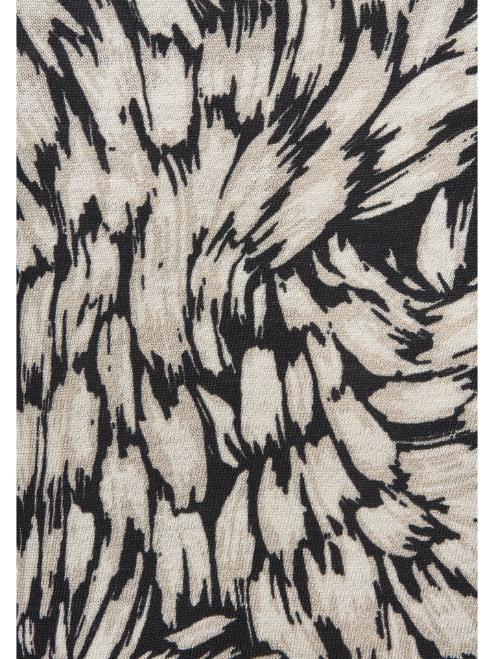 Buffalo Jerseyrock in schwarz-taupe bedruckt günstig kaufen