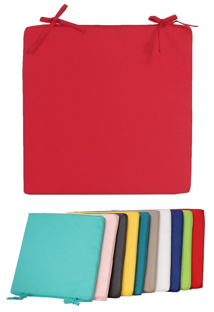 Coen Bakker Stuhlkissen JACK Outdoor Stuhlkissen 40x40cm Lounge Kissen Wasserfest Sitzkissen, mit Lotus Effekt, robust, strapazierfähig, für Innen & Außen