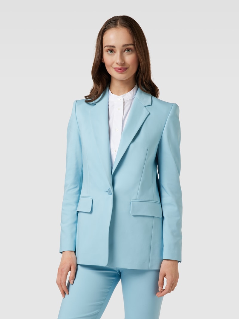 Blazer mit Knopfverschluss Modell 'ATLIN' in eisblau