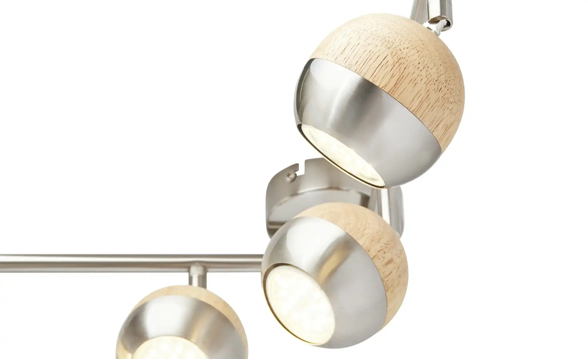KHG LED-Spot, 4-flammig, mit Holz