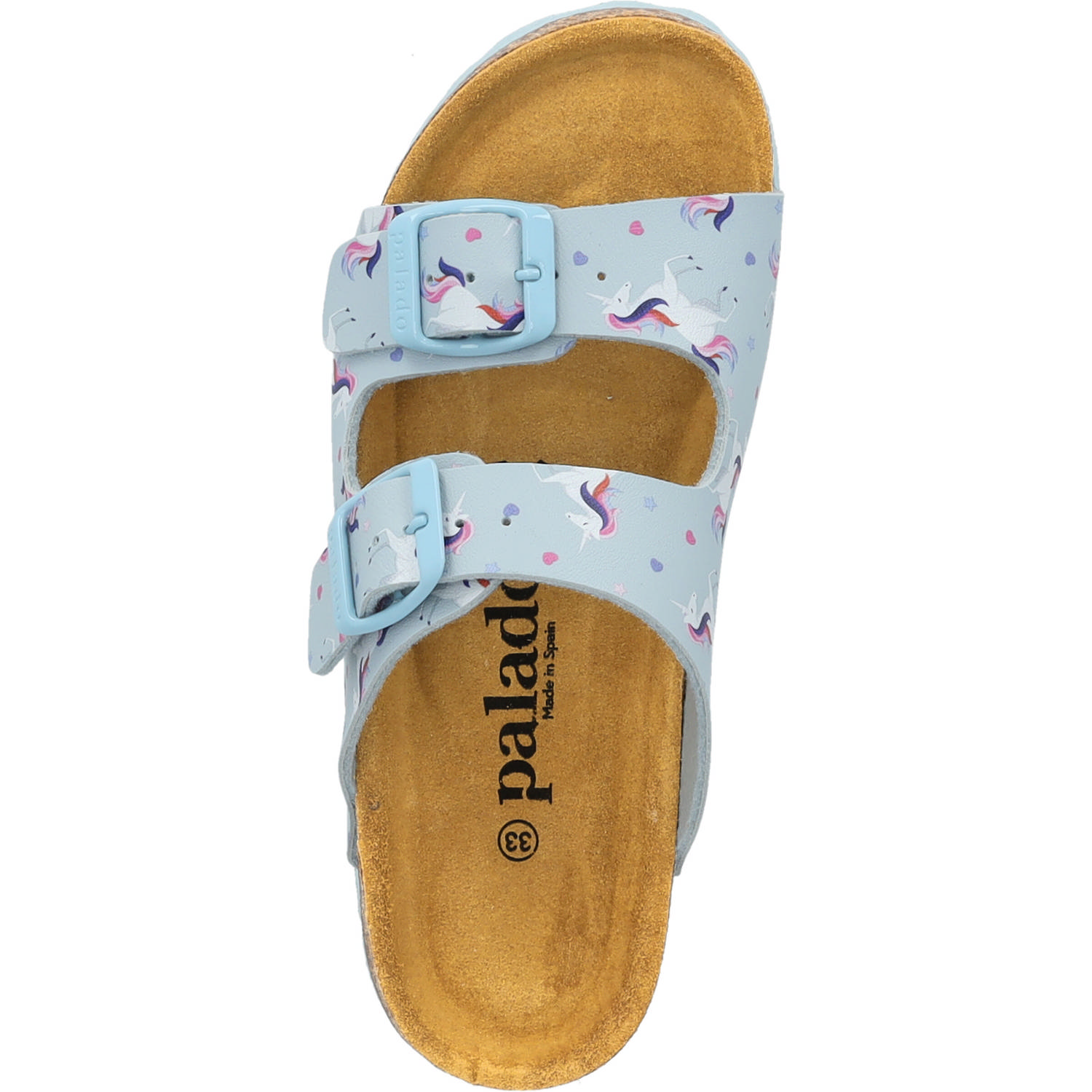 Palado Kids Korfu G Print, Pantoletten, Kinder, Hellblau Unicorn