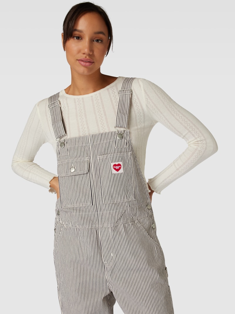 Latzhose mit Streifenmuster Modell 'W’ TERRELL' in blau