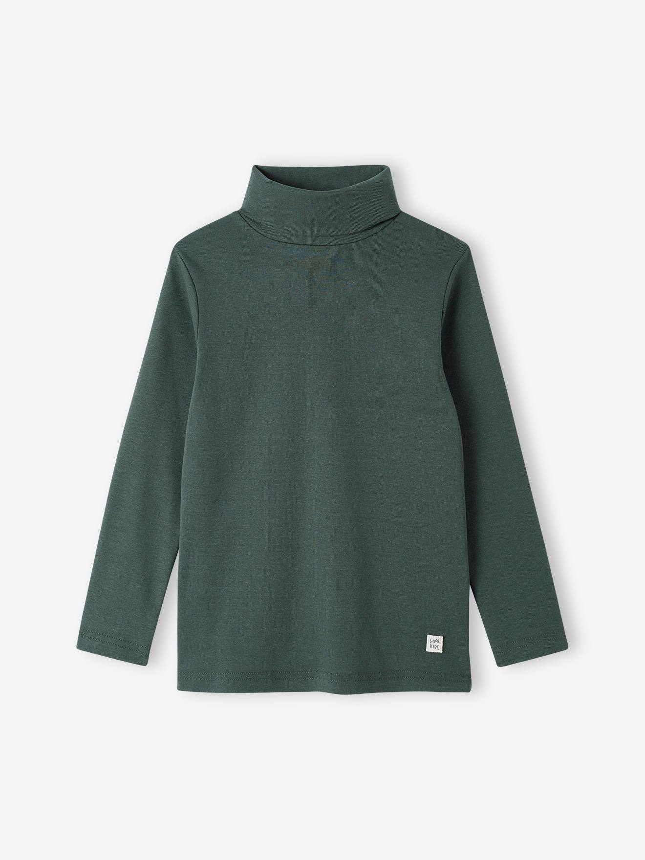 Lot de 3 tee-shirts col roulé garçon vert anglais
