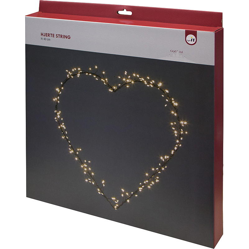 Home String hjerte 40 cm 200 LED