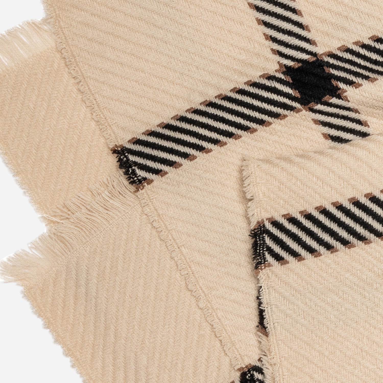 Etole TEXTO beige à motif grands carreaux