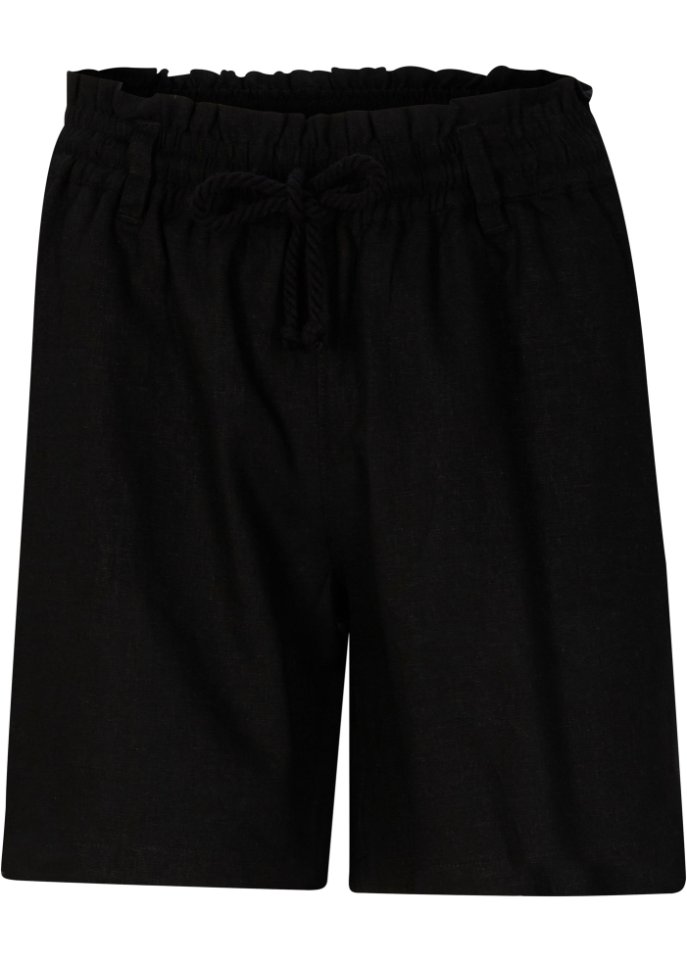 Leinen-Paperbag-Shorts