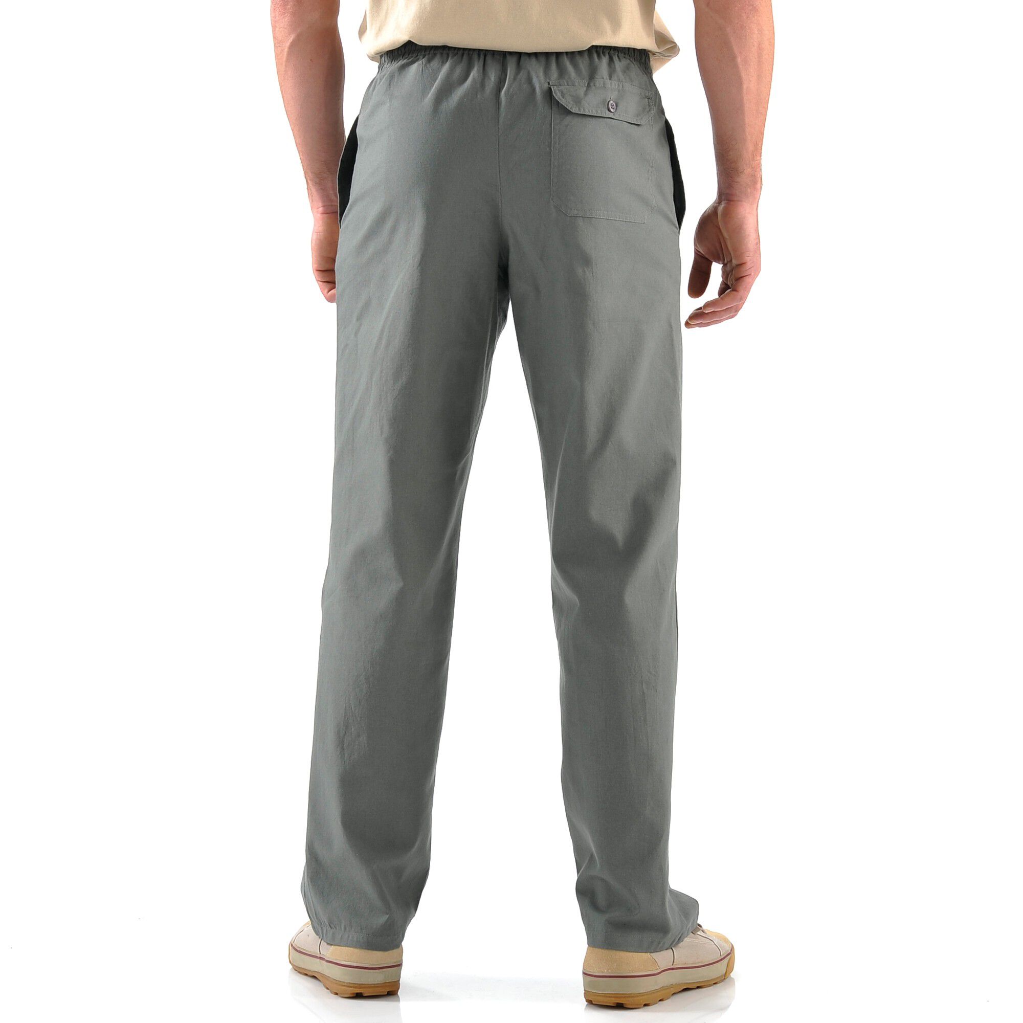 Pantalon toile taille élastiquée