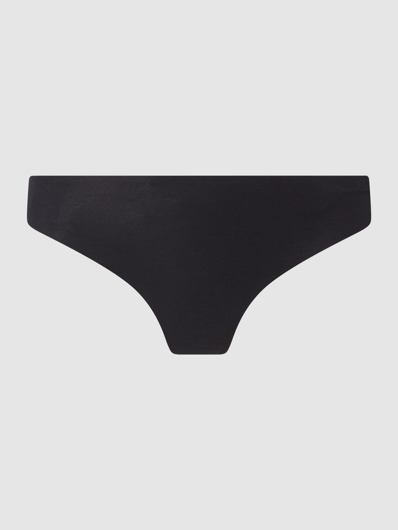 String mit Stretch-Anteil - nahtlos Modell Invisible Cotton in schwarz