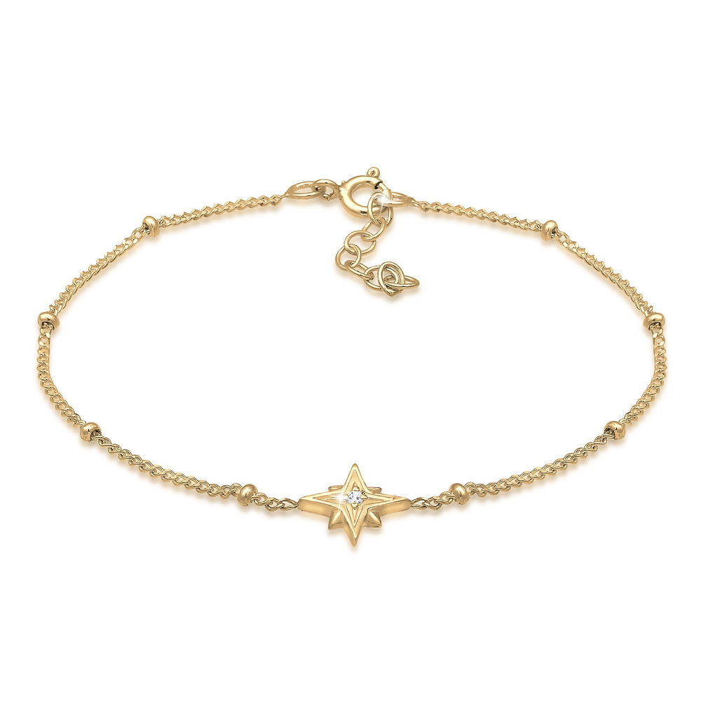 Elli Elli Bracelet Femmes Pendentif étoile boules avec pierre précieuse topaze en arge Bracelet