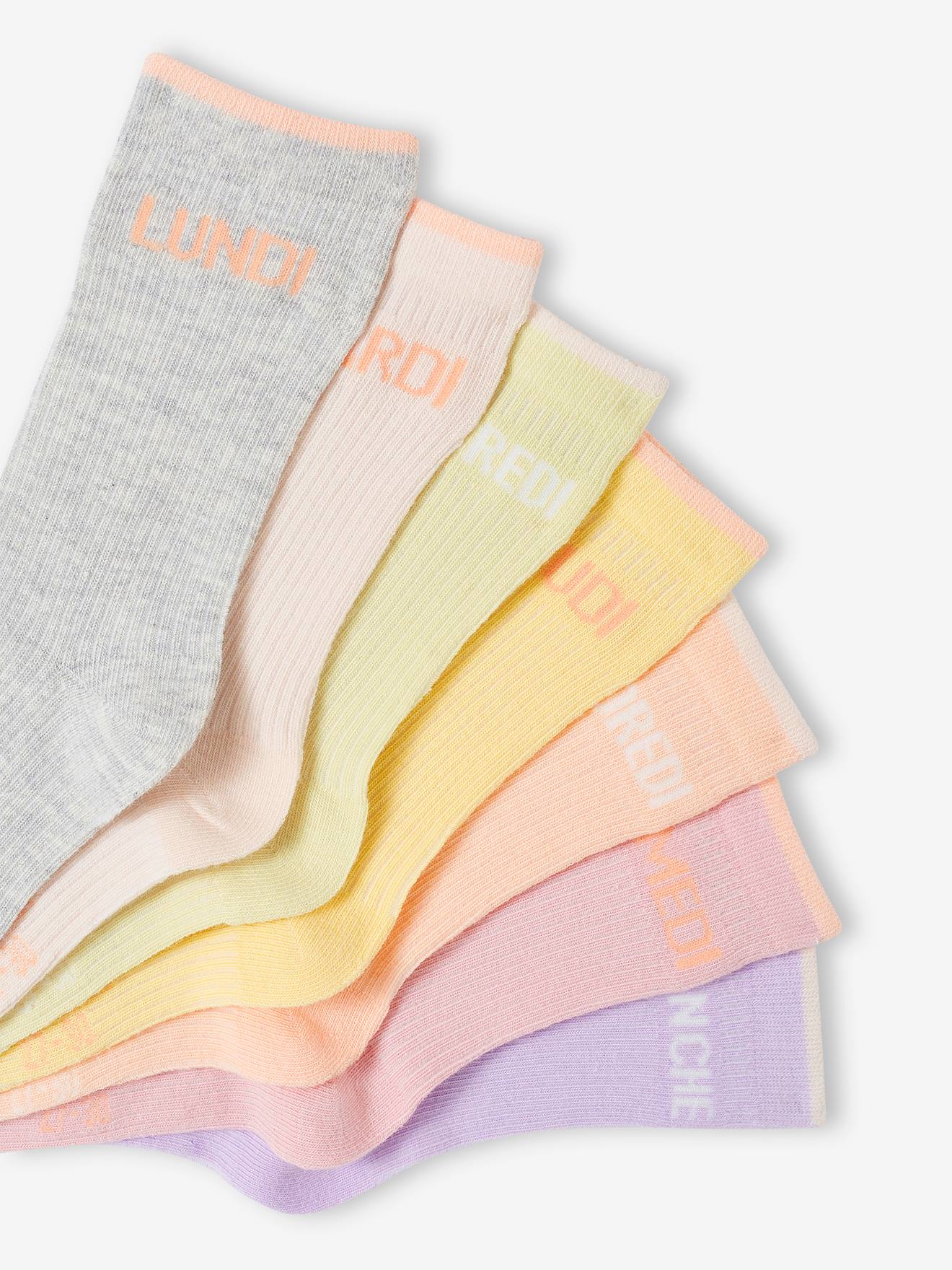 Vertbaudet 7er-Pack Mädchen Socken Oeko-Tex - aprikose