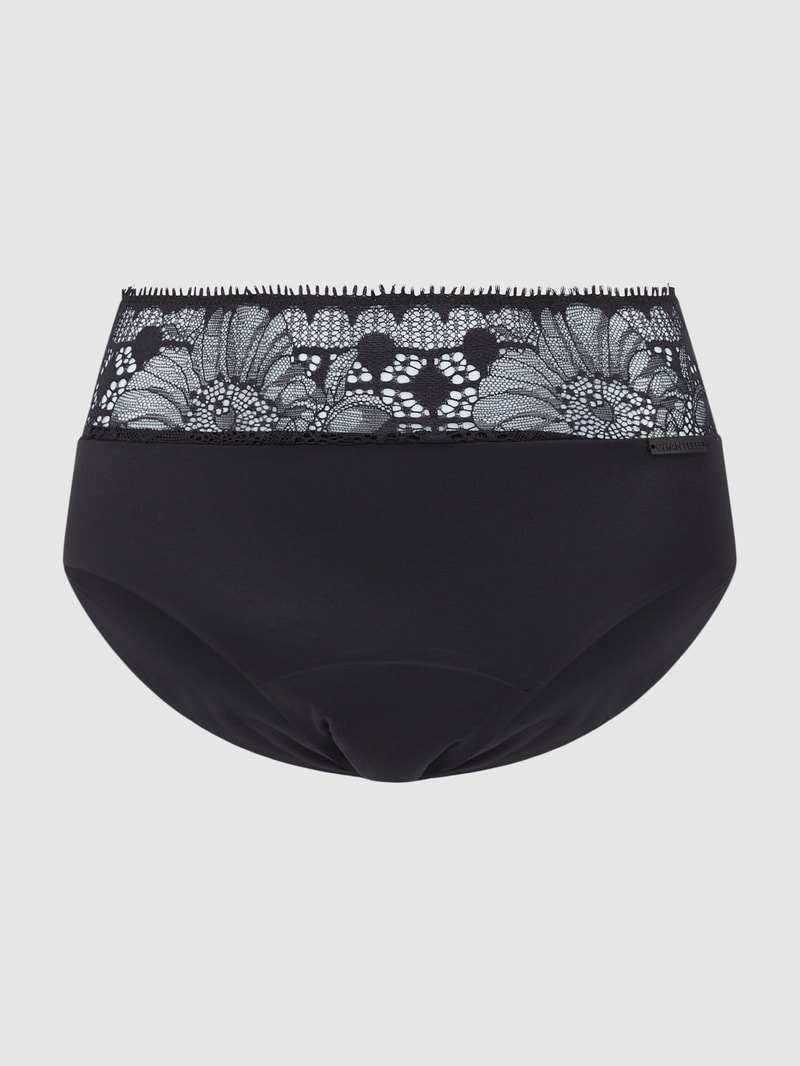 Perioden-Slip aus Mikrofaser in schwarz