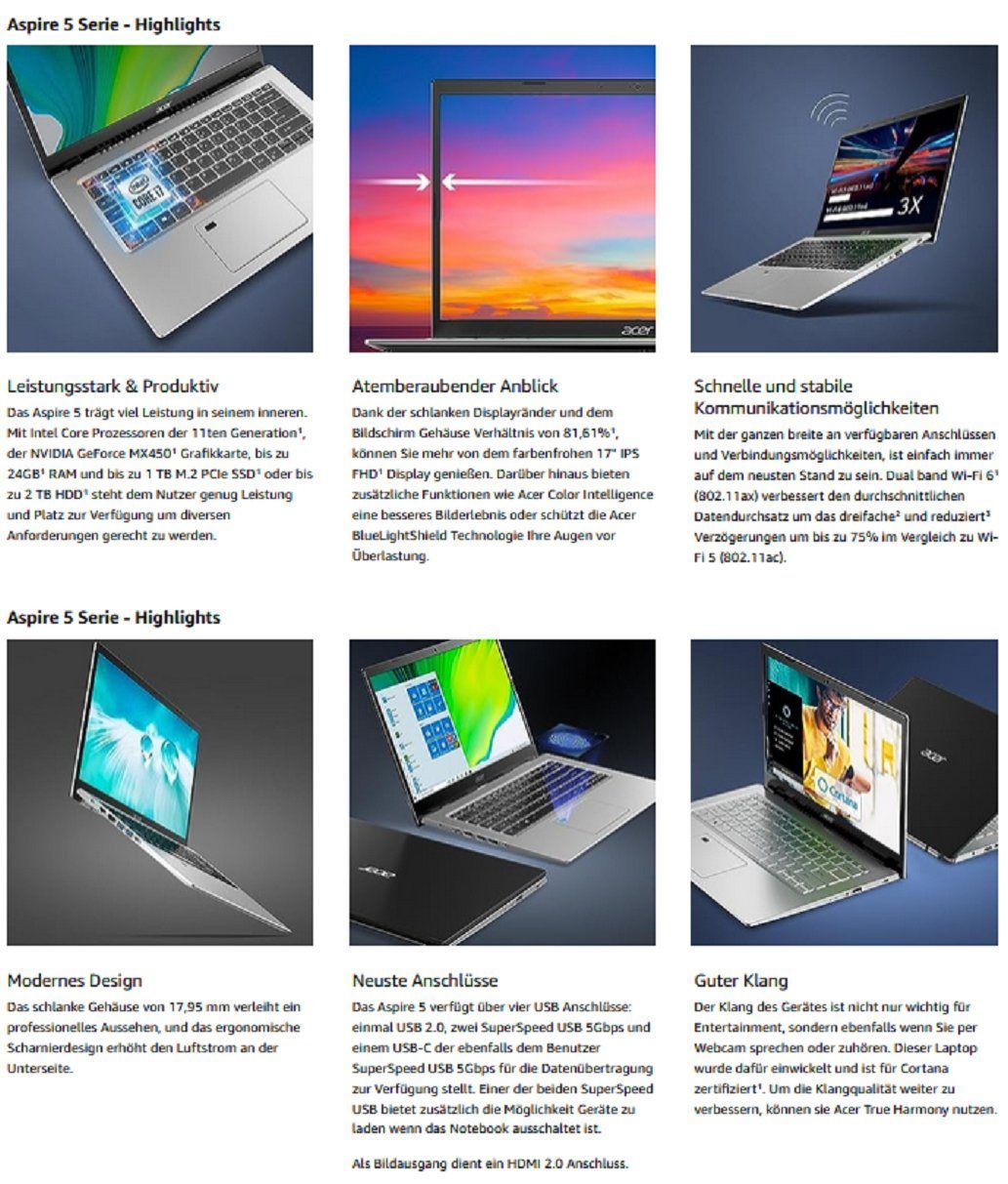 Acer Laptop Aspire 17,3