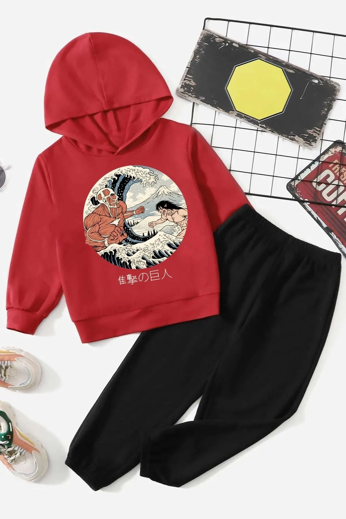 uyguntarz  Kanagawa Oki Nami Ura Trainingsanzug-Set für Kinder