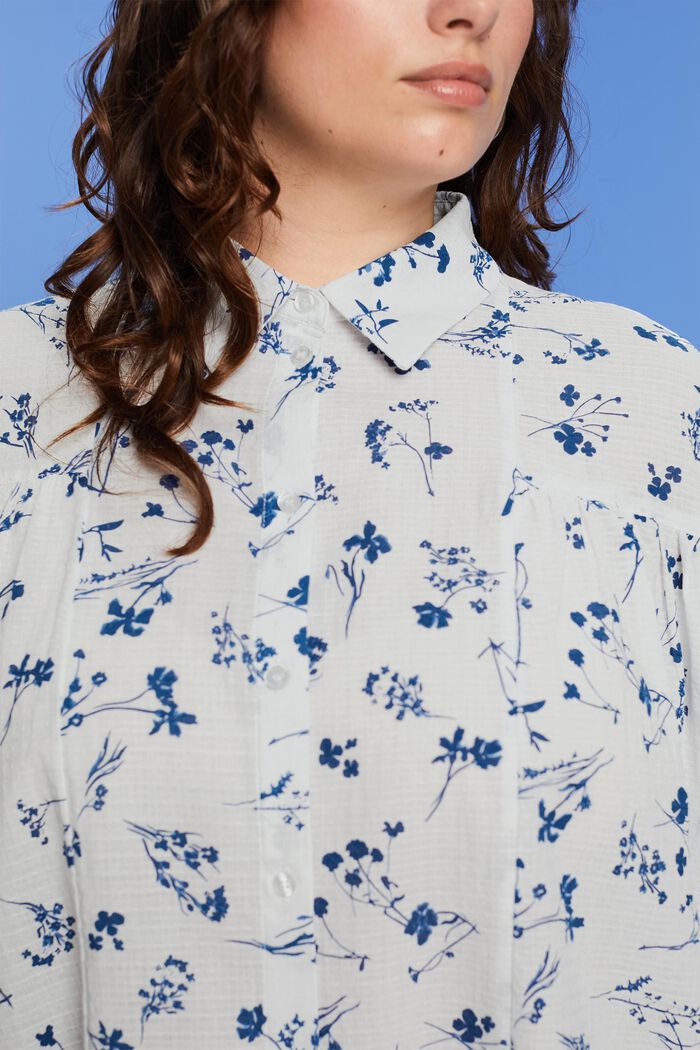 CURVY Oversize-Hemdbluse, 100 % Baumwolle