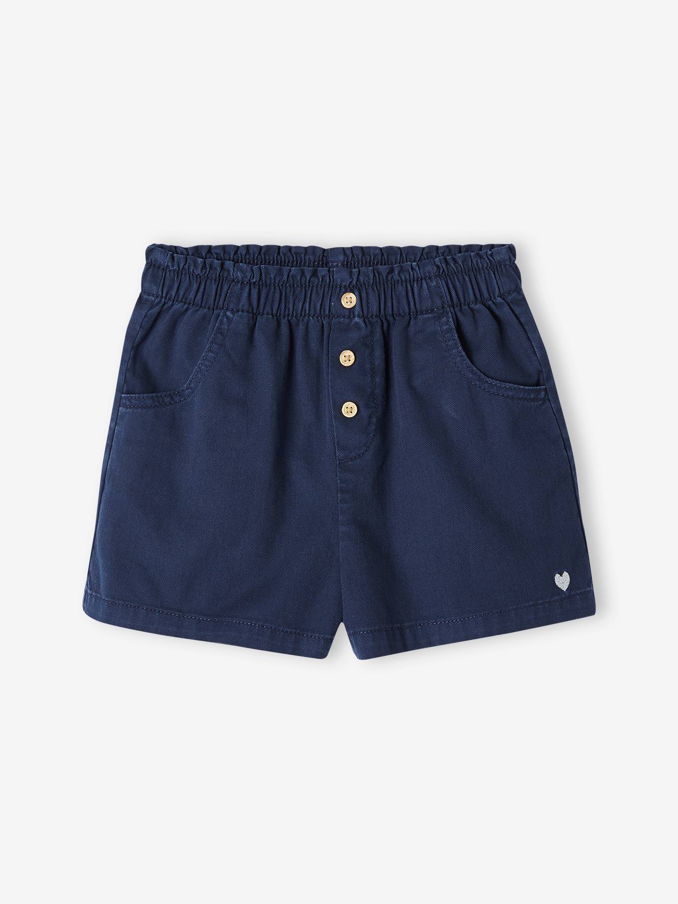 Vertbaudet Mädchen Shorts mit Schlupfbund - pastellgelb