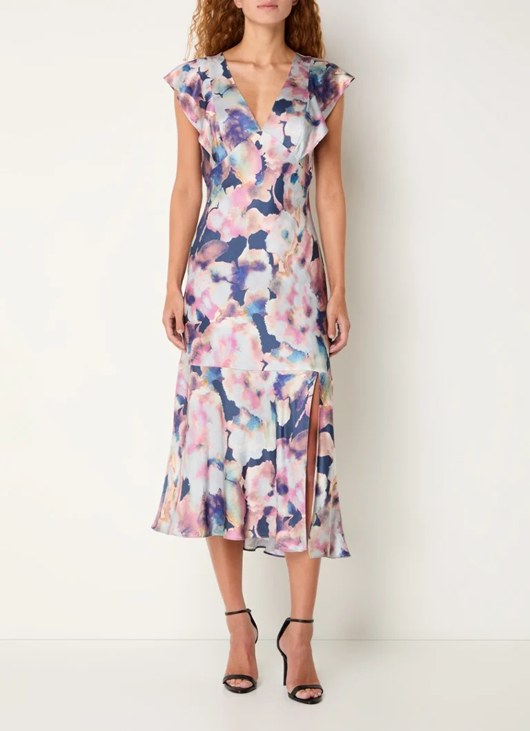 Rails Dina satin midi dress with slit