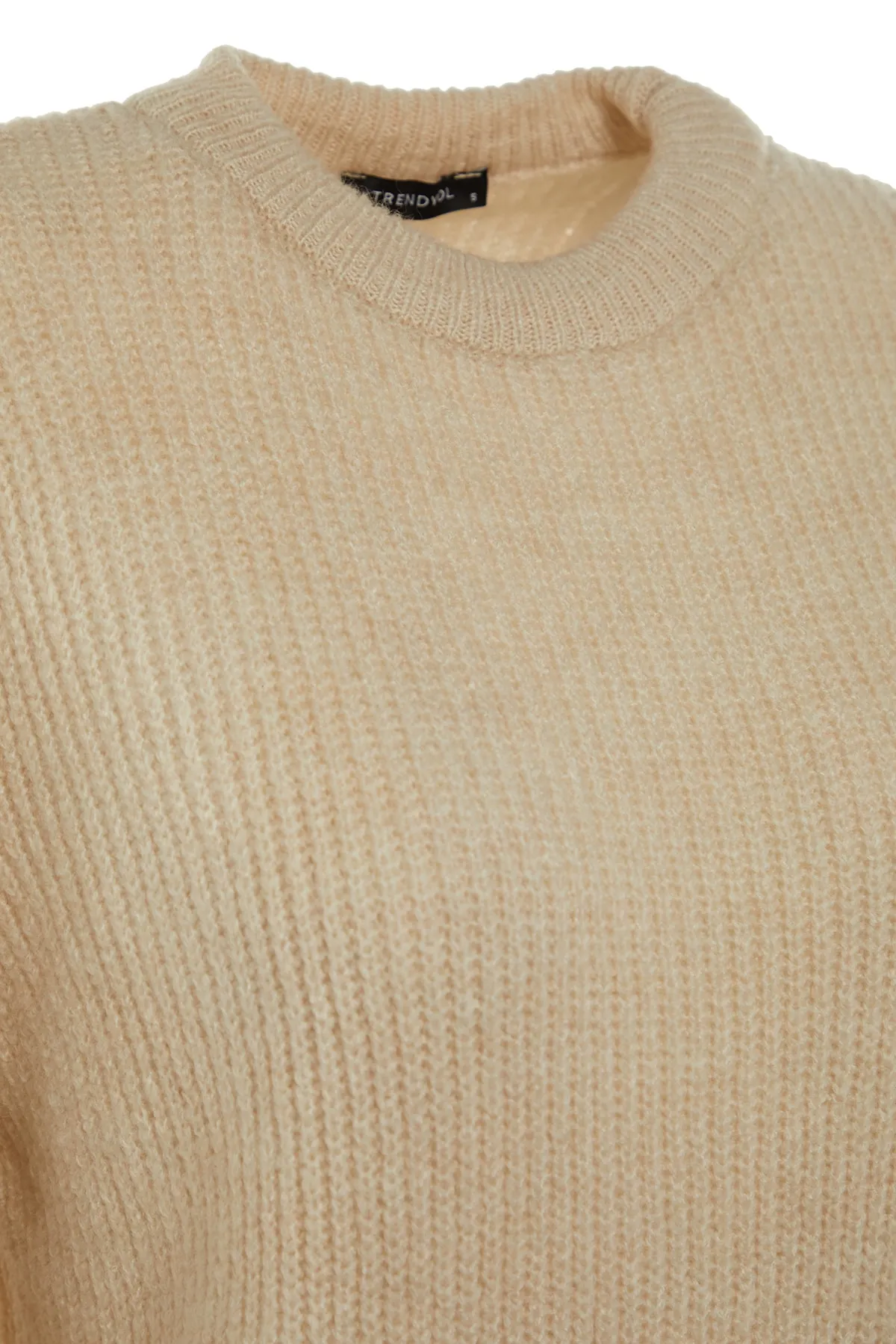 Trendyol Collection  Stone Wide Fit Basic-Strickpullover mit weicher Textur TWOAW20FV0142