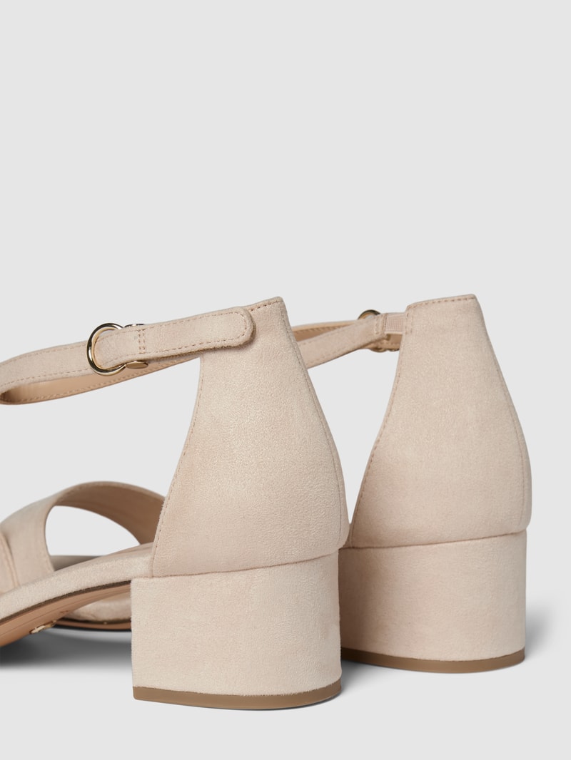 Sandalette in Wildleder-Optik in hellrosa