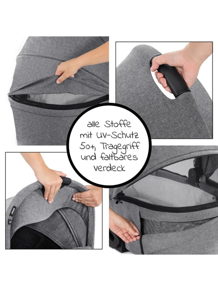 Hauck 4in1 Kinderwagen-Set Vision X Trio Set - inkl. i-Size in grau,silber günstig kaufen onesize