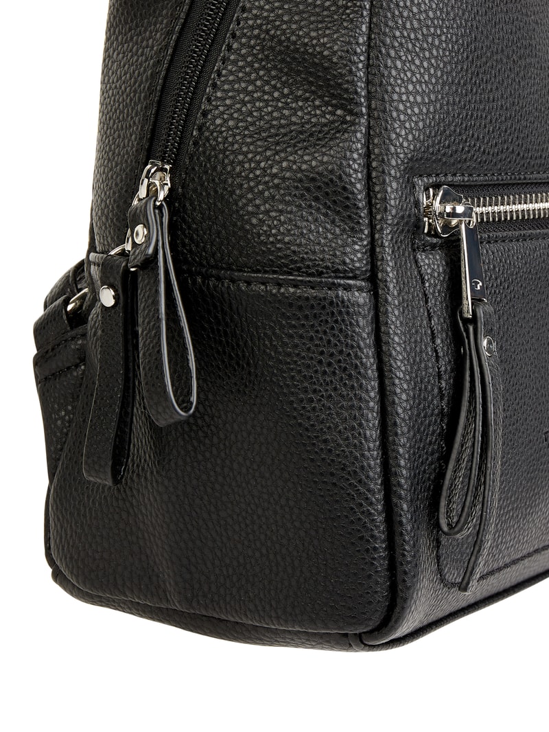 Rucksack in Leder-Optik in schwarz