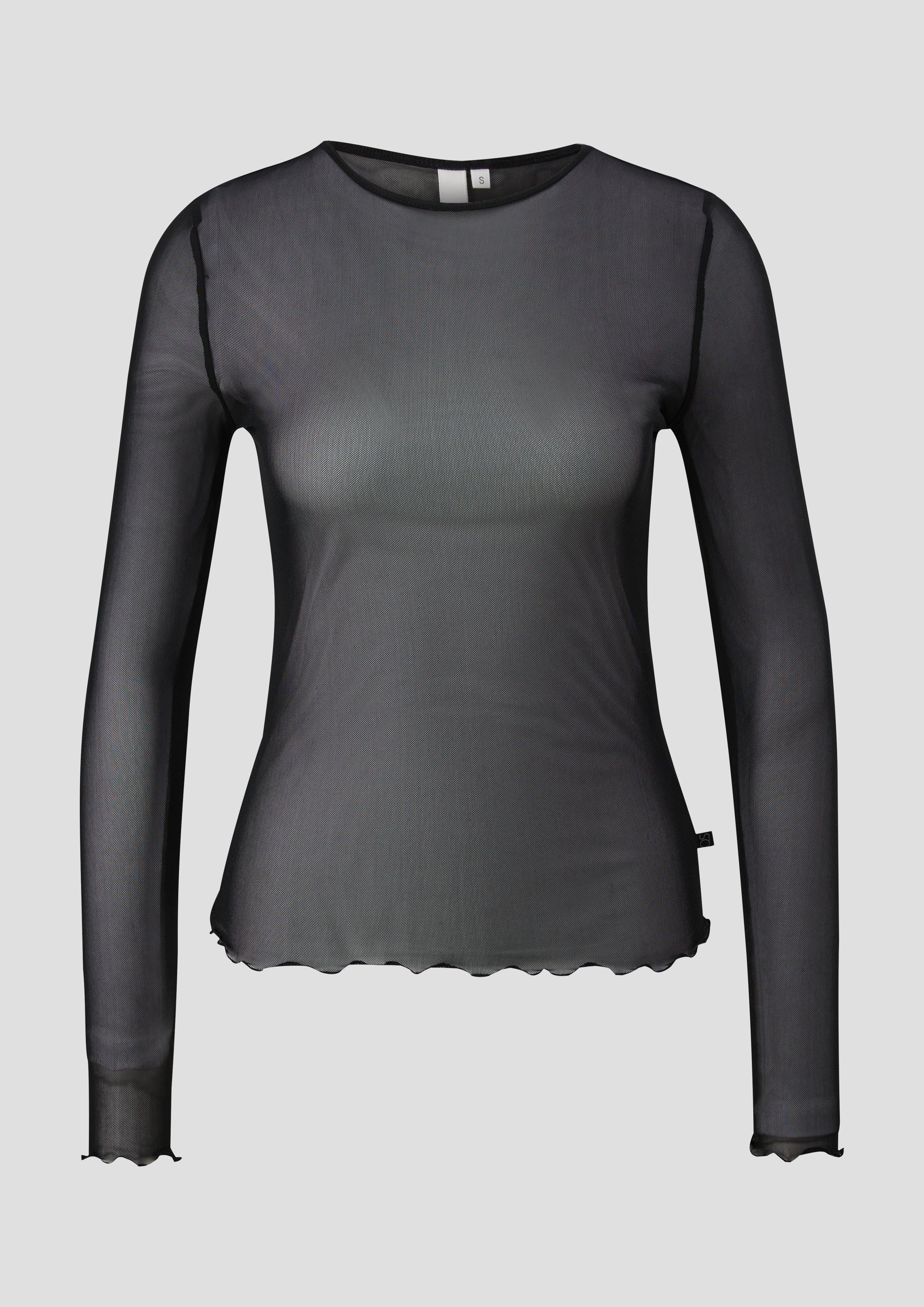 Mesh-Shirt mit Rollsaum  2145533-9999