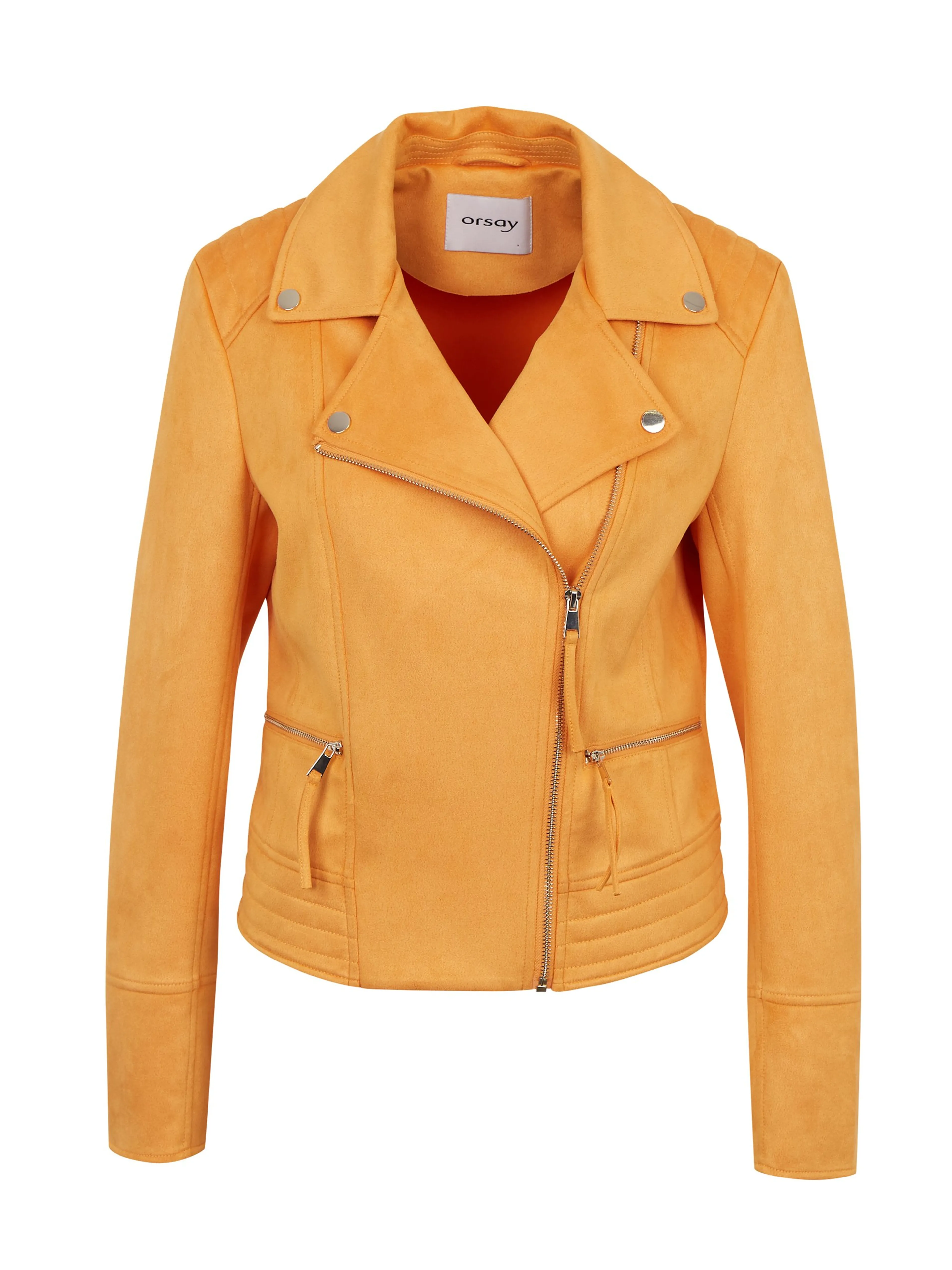 Orangefarbene Damen Wildlederjacke ORSAY
