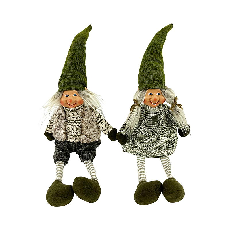 Home Trollnisse 35 cm sittende grønn