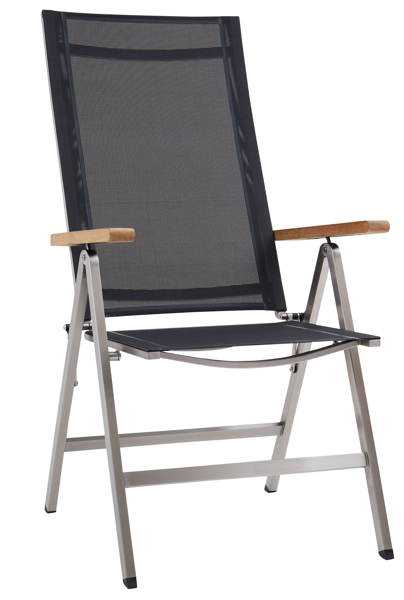 OUTDOORKlappstuhl Edelstahl/Teak