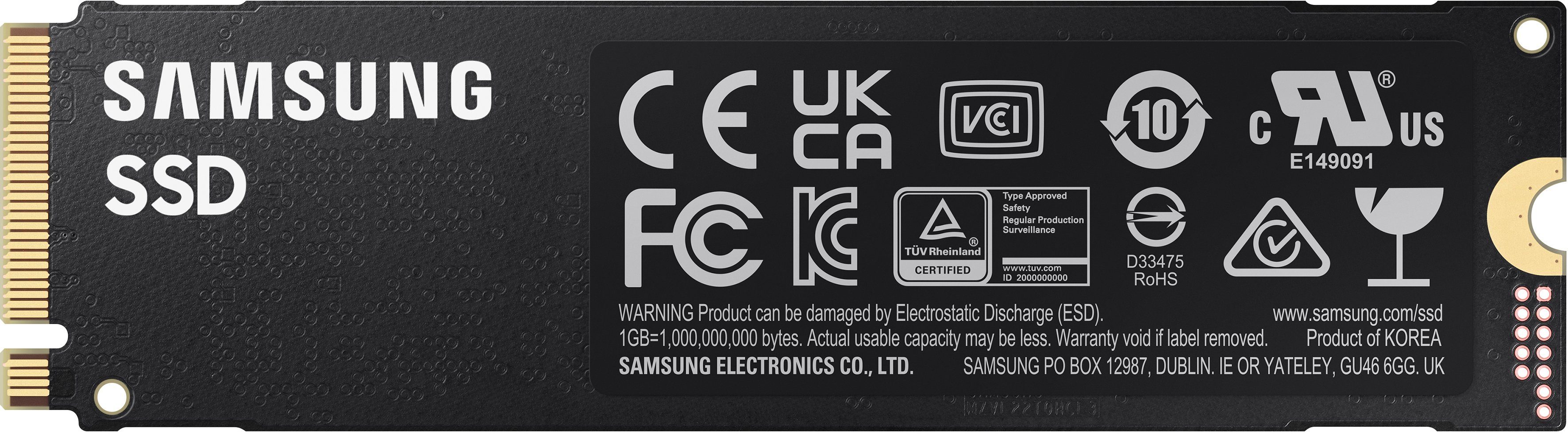 Samsung 980 PRO interne SSD (1 TB) 7000 MB/S Lesegeschwindigkeit, 5000 MB/S Schreibgeschwindigkeit, Playstation 5 kompatibel, PCIe® 4.0 NVMe™, M.2