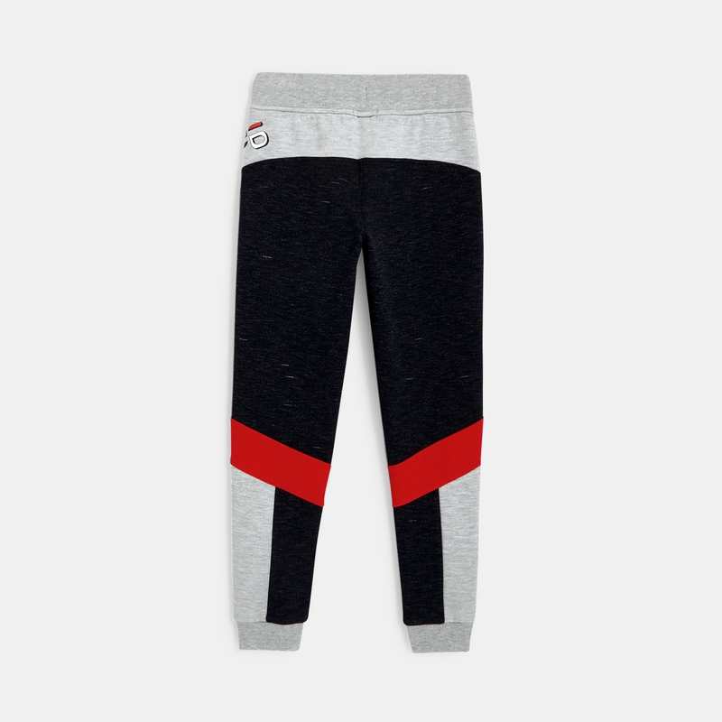 Pantalon de jogging molleton tricolore bleu garçon