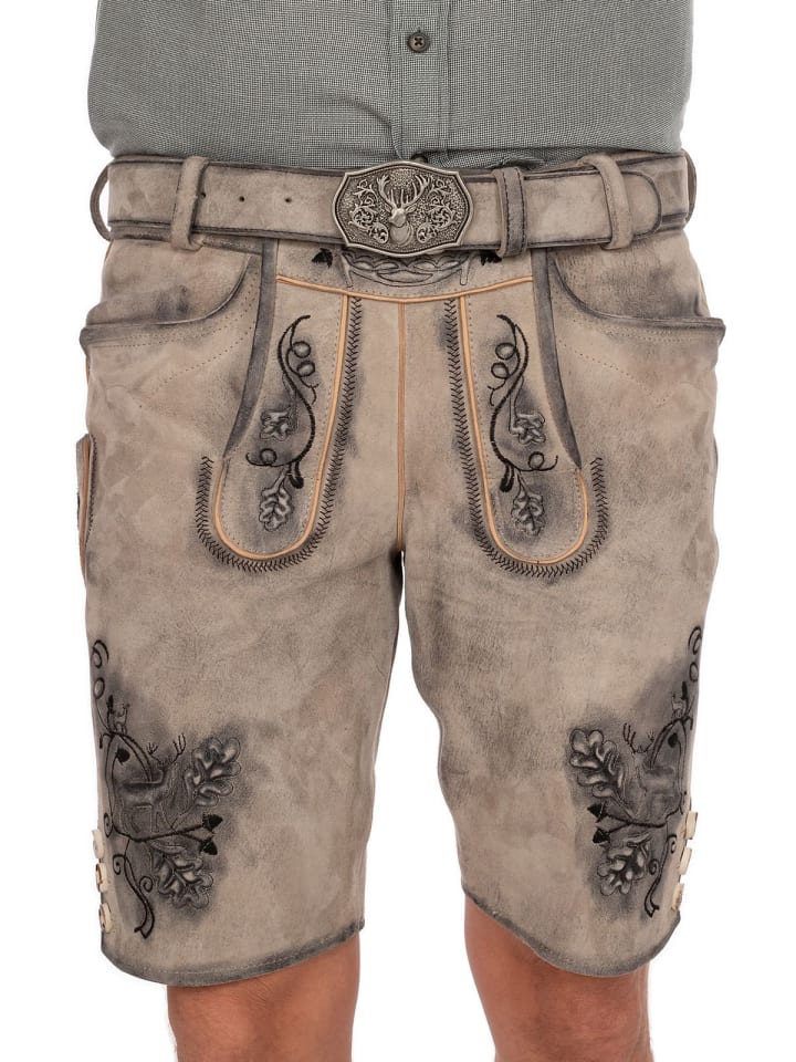MADDOX Lederhose KAUTSEE in grau günstig kaufen