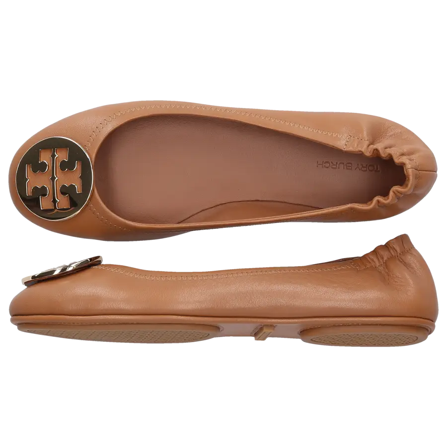 Tory Burch - Ballerinas MINNIE TAREVL Ziegenleder - braun
